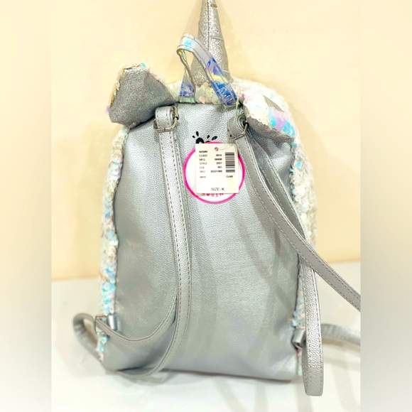 ❗️RARE❗️Justice Girls Unicorn Initial Flip Sequin MINI Backpack! Letter K! 🦄🦄 - Picture 3 of 5